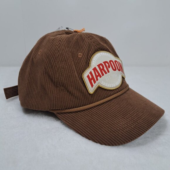 Harpoon IPA Brewery &‎ Beer Baseball Cap Hat Brown Corduroy New England NEW - Picture 2 of 8